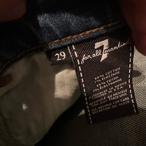 7 For All Mankind Dark Indigo Jeans - Picture 5 of 6